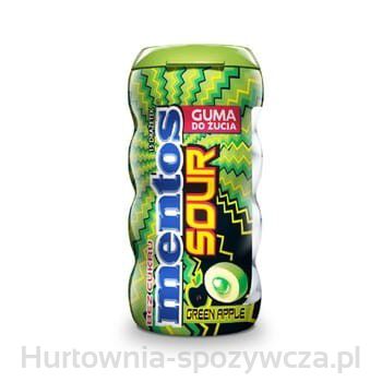 Mentos Sour Gum Greenapple Butelka 30G