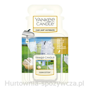 Odświeżacz Do Auta Yankee Candle Car Jar Ultimate Clean Cotton