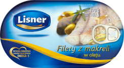Filety Z Makreli W Oleju Lisner 170G