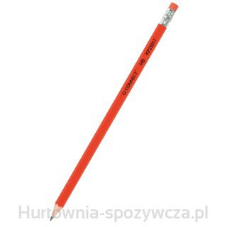 Ołówek Drewniany Z Gumką Q-Connect Hb, Lakierowany, Zawieszka