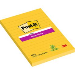 Bloczek Samoprzylepny Post-It Super Sticky (660-S), 102X152Mm, 1X75 Kart., Żółty