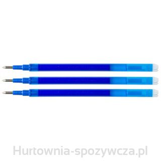 Wkład Do Długopisu Wymazywalnego Q-Connect, 1,0Mm, 3Szt., Zawieszka, Niebieski
