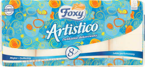 Papier Toaletowy Foxy Artistico 8 Rolek Brzoskwiniowy