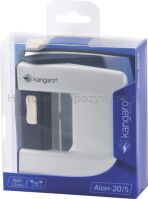 Kangaro DziurkaczAion-20/S, dziurkuje do 20 kartek, metalowy, w pudełku PP, metaliczny biały  - 2
