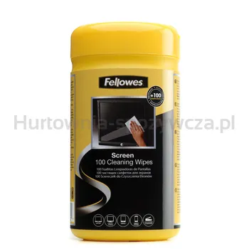 Fellowes Ściereczki Nasączone Do Ekranów Tuba 100 Szt.