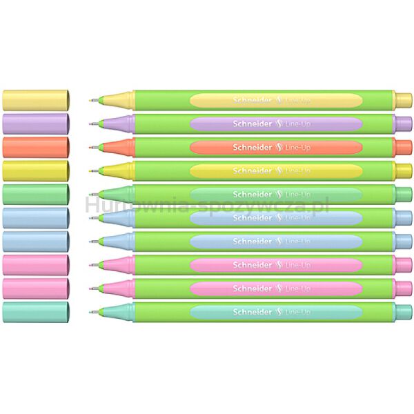 Cienkopis SCHNEIDER LINE-UP PASTEL, 0,4mm, 10 szt, pudełko z zawieszką - mix kolorów - 2