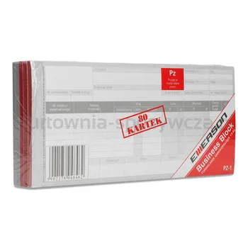 Druk Przyjęcie Materiałów Z Zewnątrz Emerson 8Cmx10Cm 5 Bloczków X 80 Kartek