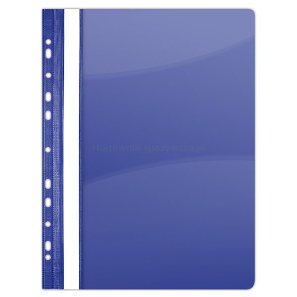 Donau Skoroszyt PVC, A4, twardy, 150/160mikr., wpinany, granatowy 
