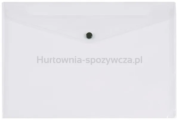 Q-Connect Teczka Kopertowa Zatrzask, Pp, A4, 172Mikr., Przeźroczysta 