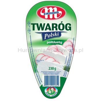 Mlekovita Twaróg Polski półtłusty klinek 230g