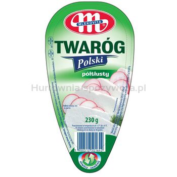 Mlekovita Twaróg Polski półtłusty klinek 230g