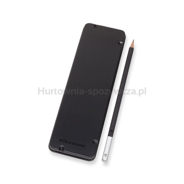Zestaw ołówków MOLESKINE 5 szt. Różnej twardości w metalowym pudełku - 3