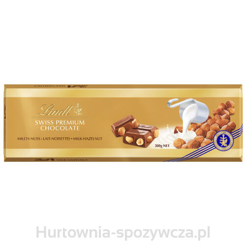 Lindt Swiss Premium Chocolate Milk Hazelnut 300G