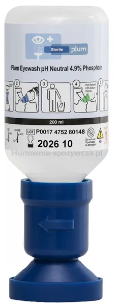 Płyn do oczu PLUM pH Neutral, z ergonomiczną nakładką na oko, 200ml
