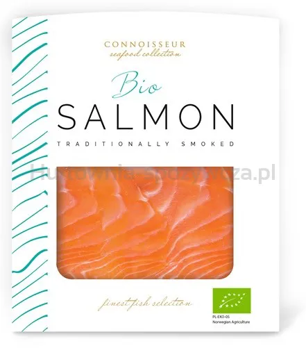 Łosoś Wędzony Na Zimno W Plastrach Bio 75G