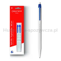 Długopis jednorazowy Caran d'Ache 825, 2szt., blister, niebieski - 3