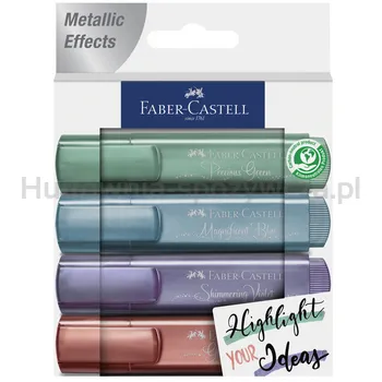 Faber-Castell Zakreślacz 1546 Metaliczny Creativ Studio 4 Kolory Opakowanie Kartonowe