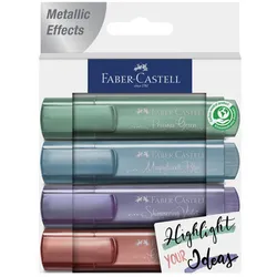 Faber-Castell Zakreślacz 1546 Metaliczny Creativ Studio 4 Kolory Opakowanie Kartonowe