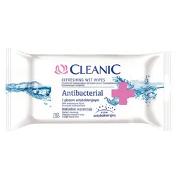 Cleanic Chusteczki Odświeżające Antibacterial 15 Sztuk