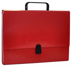 Office Products Teczka-Pudełko Pp, A4/5Cm, Z Rączką I Zamkiem, Bordowa 