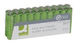 Baterie super-alkaliczne Q-CONNECT AAA, LR03, 1,5V, 20szt.