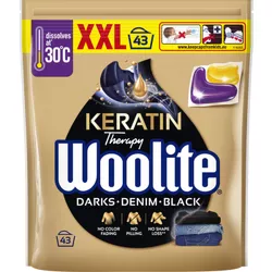 Woolite Woolite Czerń, Ciemne Kolory & Jeans z Keratyną 43 szt (kapsułki)