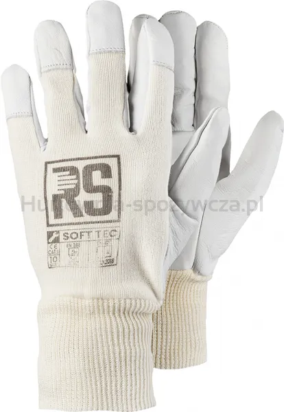 Rękawice Rs Soft Tec, Monterskie, Rozm.9, Białe