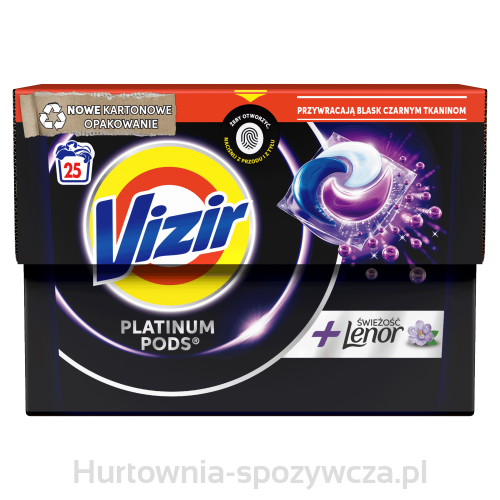 Vizir Platinum Pods Kapsułki Do Prania Black 25 Szt. 567,5G (25X22,7 G)