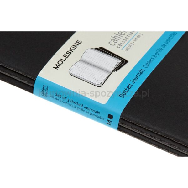 Zestaw 3 Zeszytów MOLESKINE Cahier Journals L (13x21cm) w kropki, 80 stron, czarny - 11