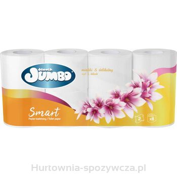 *Słonik Jumbo Smart Papier Toaletowy 8 Rolek 2-Warstwowy(Paleta 216 Sztuk)