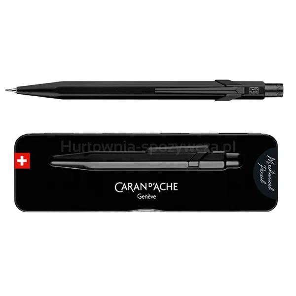 Ołówek automatyczny CARAN D'ACHE 844 Black Code, w pudełku, czarny