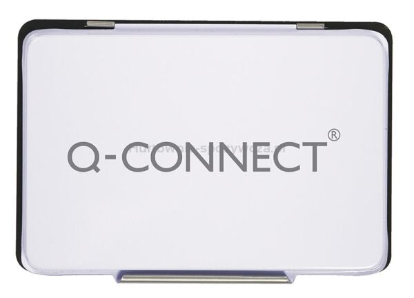 Poduszka do stempli Q-CONNECT, z tuszem, 110x70mm, metalowa, czarna - 5