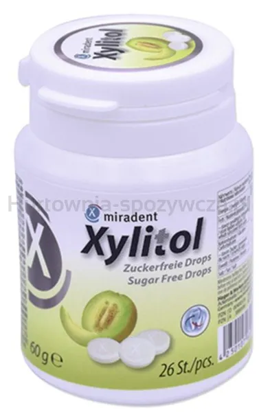Dropsy pudrowe z ksylitolem MELON B/C 26szt, 60g