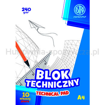Astra Blok techniczny  A4 240g 10 ark