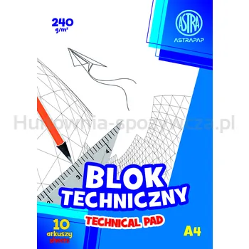 Astra Blok techniczny  A4 240g 10 ark