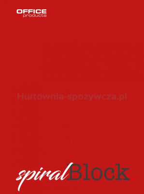 Kołonotatnik OFFICE PRODUCTS, A4, w linie, 80 kart., 70gsm, bordowy