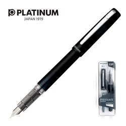 Platinum Pióro wieczne Prefounte Graphite Blue, F, w plastikowym opakowaniu, na blistrze, granatowe 