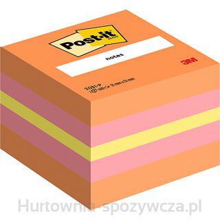 Mini Kostka Samoprzylepna Post-It (2051P), 51X51Mm, 1X400 Kart., Różowa