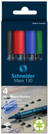 Schneider Zestaw markerów uniwersalnych Maxx 130, 1-3mm, 4 szt., miks kolorów 