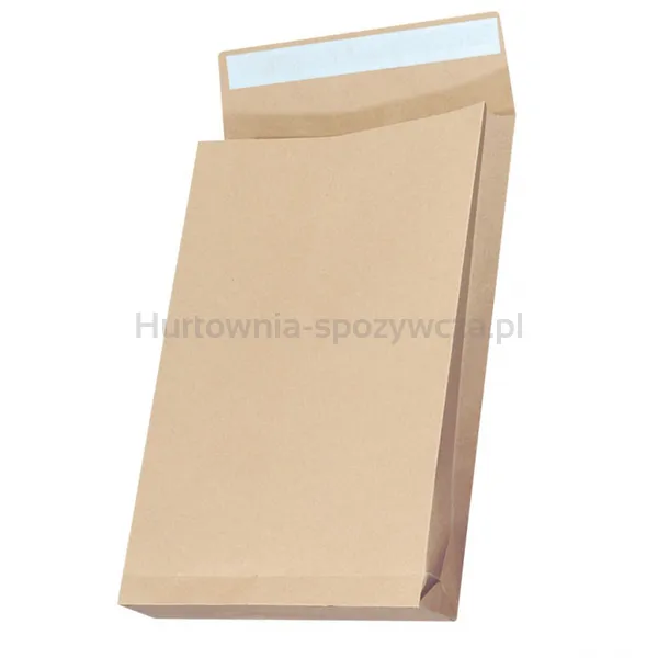 Koperty RBD z taśmą silikonową OFFICE PRODUCTS, HK, B4, 250x353x38mm, 150gsm, 250szt., brązowe