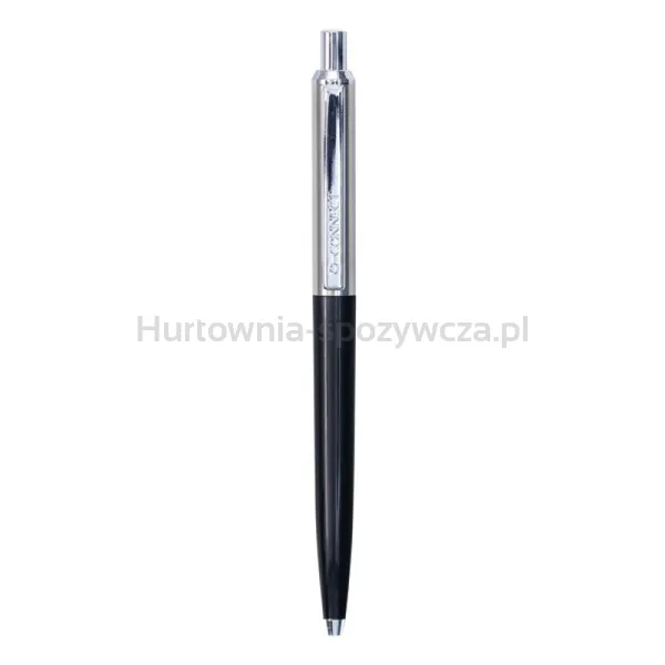 Q-Connect Długopis Automatyczny Prestige, 0,7Mm, Czarno/Srebrny, Wkład Niebieski 