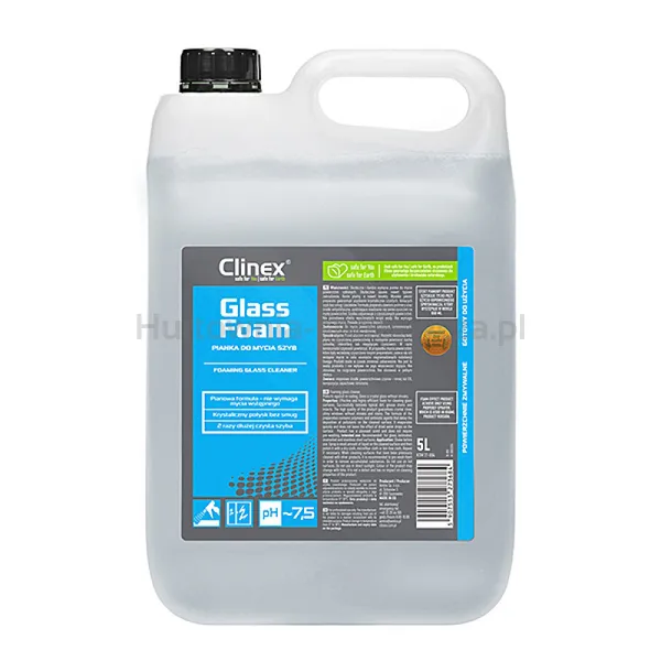 Pianka Clinex Glass Foam, Do Mycia Szyb, 5L
