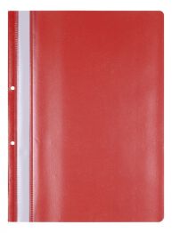Office Products Skoroszyt, PP, A4, 2 otwory, 100/170mikr., wpinany, czerwony 