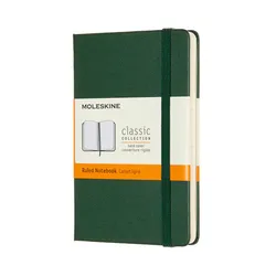 Notes MOLESKINE Classic P (9x14 cm) w linie, twarda oprawa, myrtle green, 192 strony, zielony