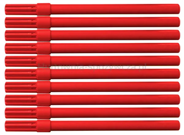 Flamaster Biurowy Office Products, 10Szt., Czerwony