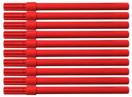 Flamaster biurowy OFFICE PRODUCTS, 10szt., czerwony