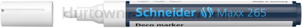 Marker kredowy SCHNEIDER Maxx 265 Deco, okrągły, 2-3mm, biały, zawieszka - 2