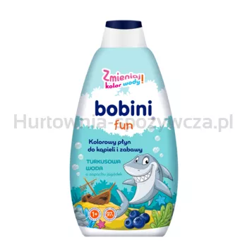 Bobini Fun płyn do kąpieli i zabawy turkusowa woda 500ml