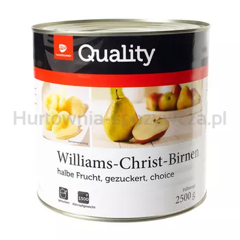 TGQ Gruszki Williams połówki owoców w syropie 2650ml 2500g