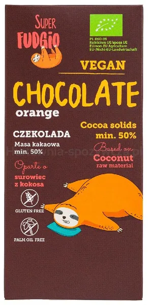 Wegańska Czekolada Pomarańczowa Bio 80 G